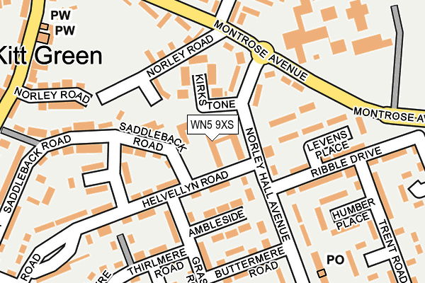 WN5 9XS map - OS OpenMap – Local (Ordnance Survey)