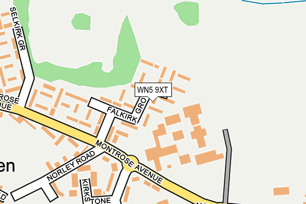 WN5 9XT map - OS OpenMap – Local (Ordnance Survey)
