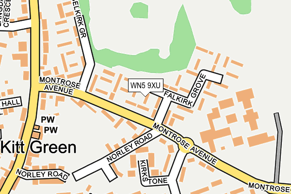 WN5 9XU map - OS OpenMap – Local (Ordnance Survey)