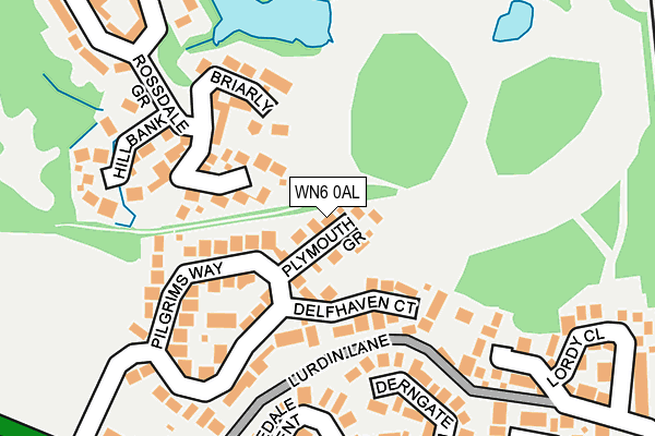 WN6 0AL map - OS OpenMap – Local (Ordnance Survey)
