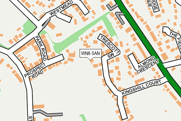 WN6 0AN map - OS OpenMap – Local (Ordnance Survey)