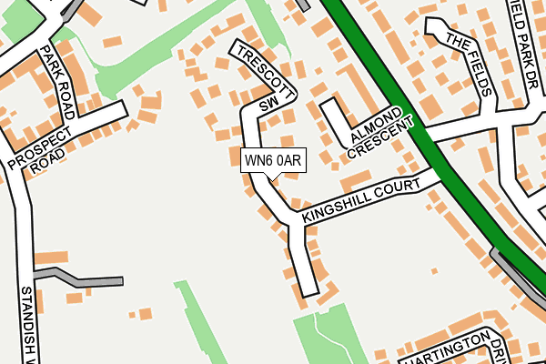 WN6 0AR map - OS OpenMap – Local (Ordnance Survey)