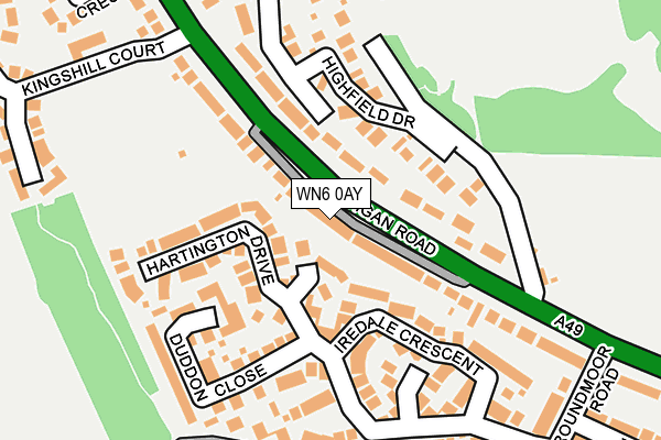 WN6 0AY map - OS OpenMap – Local (Ordnance Survey)