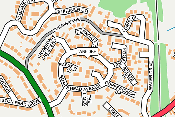 WN6 0BH map - OS OpenMap – Local (Ordnance Survey)