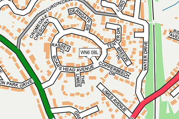 WN6 0BL map - OS OpenMap – Local (Ordnance Survey)