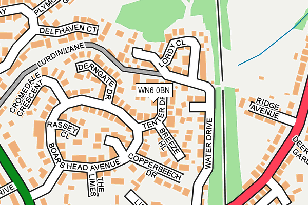 WN6 0BN map - OS OpenMap – Local (Ordnance Survey)