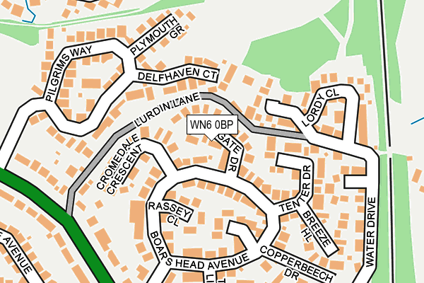 WN6 0BP map - OS OpenMap – Local (Ordnance Survey)