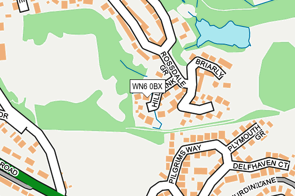 WN6 0BX map - OS OpenMap – Local (Ordnance Survey)
