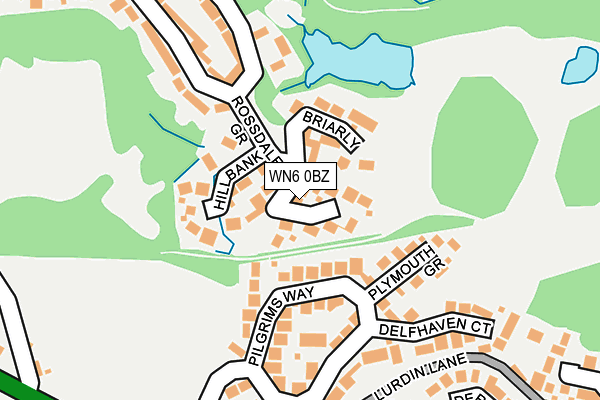 WN6 0BZ map - OS OpenMap – Local (Ordnance Survey)