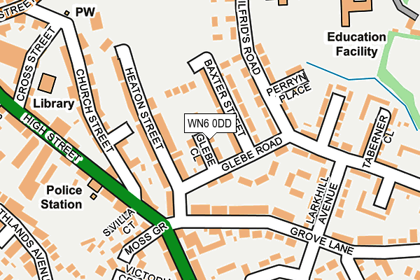 WN6 0DD map - OS OpenMap – Local (Ordnance Survey)