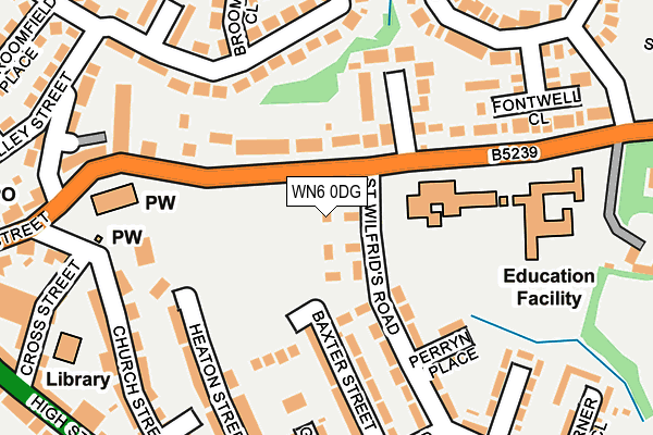 WN6 0DG map - OS OpenMap – Local (Ordnance Survey)