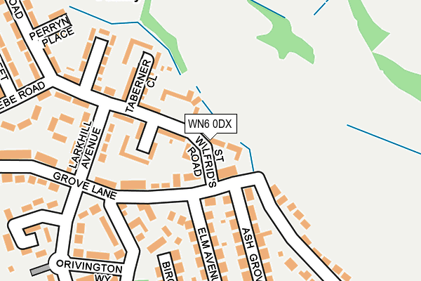 WN6 0DX map - OS OpenMap – Local (Ordnance Survey)