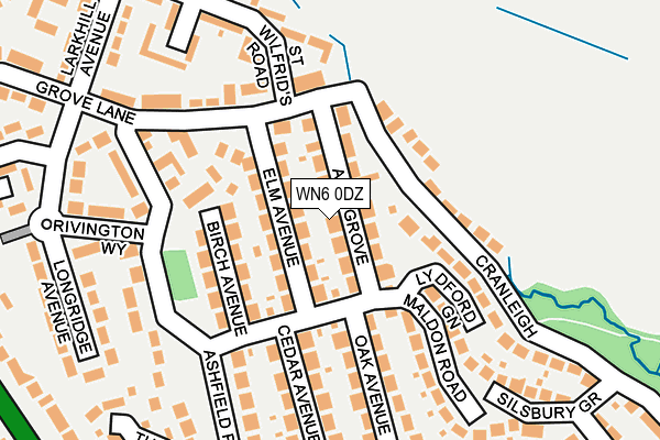 WN6 0DZ map - OS OpenMap – Local (Ordnance Survey)
