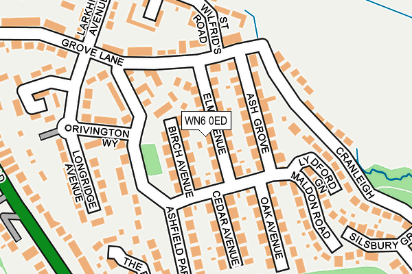 WN6 0ED map - OS OpenMap – Local (Ordnance Survey)