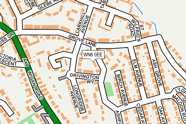 WN6 0EE map - OS OpenMap – Local (Ordnance Survey)