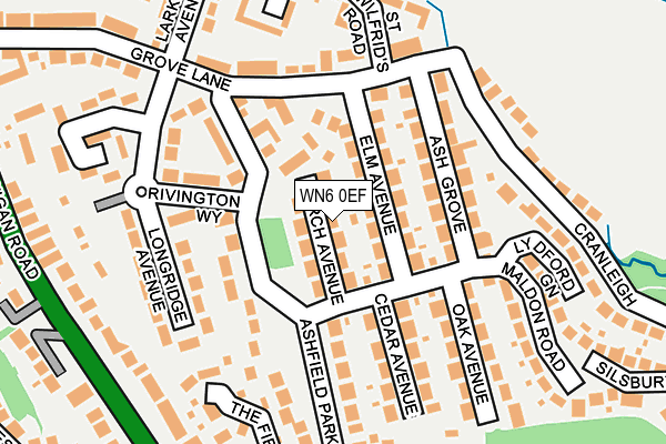 WN6 0EF map - OS OpenMap – Local (Ordnance Survey)