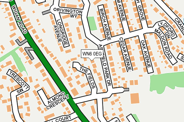 WN6 0EG map - OS OpenMap – Local (Ordnance Survey)
