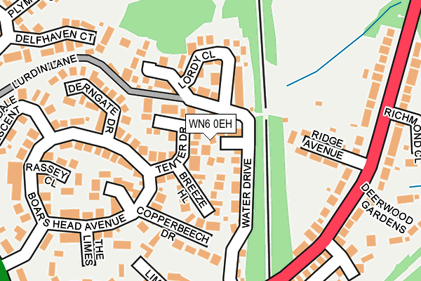 WN6 0EH map - OS OpenMap – Local (Ordnance Survey)