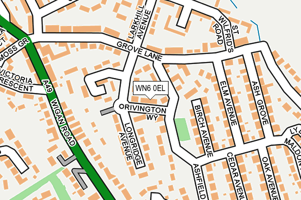 WN6 0EL map - OS OpenMap – Local (Ordnance Survey)