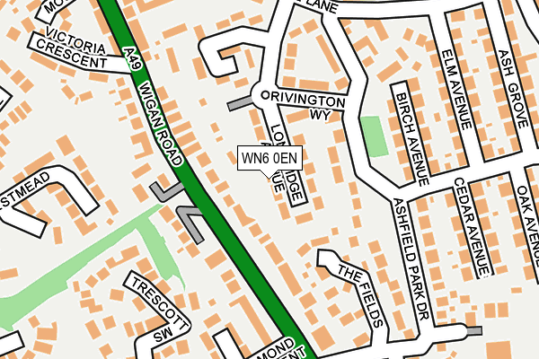 WN6 0EN map - OS OpenMap – Local (Ordnance Survey)