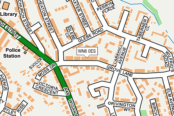 WN6 0ES map - OS OpenMap – Local (Ordnance Survey)