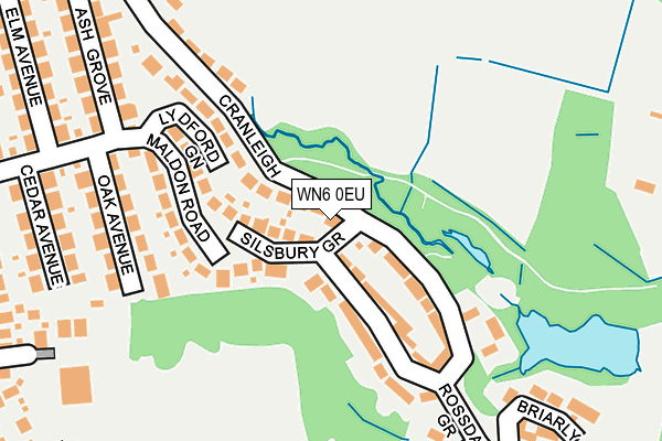 WN6 0EU map - OS OpenMap – Local (Ordnance Survey)