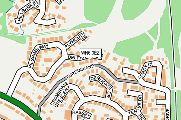 WN6 0EZ map - OS OpenMap – Local (Ordnance Survey)