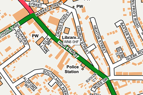 WN6 0HF map - OS OpenMap – Local (Ordnance Survey)