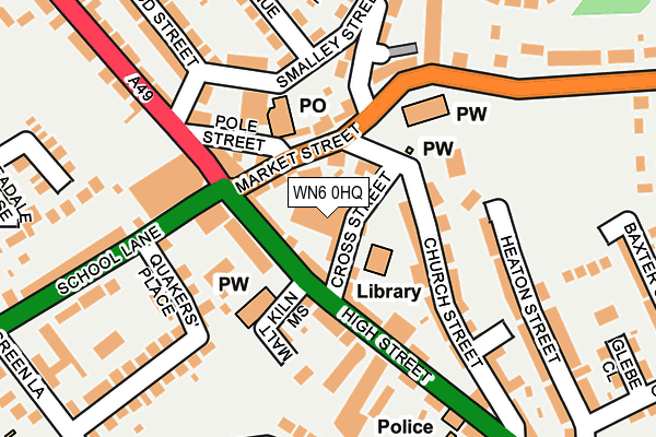 WN6 0HQ map - OS OpenMap – Local (Ordnance Survey)