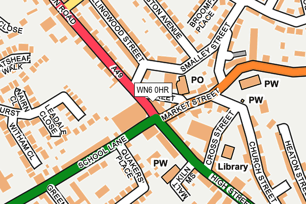 WN6 0HR map - OS OpenMap – Local (Ordnance Survey)