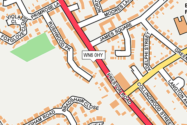 WN6 0HY map - OS OpenMap – Local (Ordnance Survey)