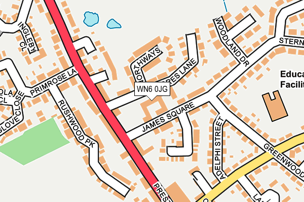 WN6 0JG map - OS OpenMap – Local (Ordnance Survey)