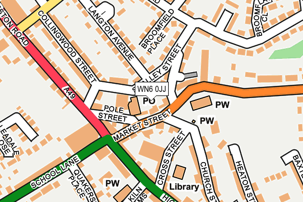 WN6 0JJ map - OS OpenMap – Local (Ordnance Survey)