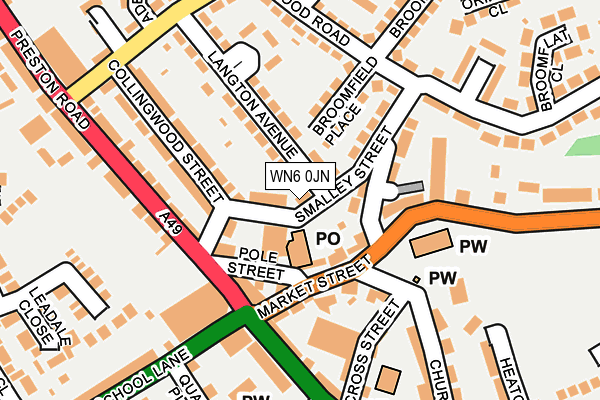 WN6 0JN map - OS OpenMap – Local (Ordnance Survey)