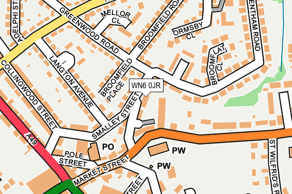 WN6 0JR map - OS OpenMap – Local (Ordnance Survey)
