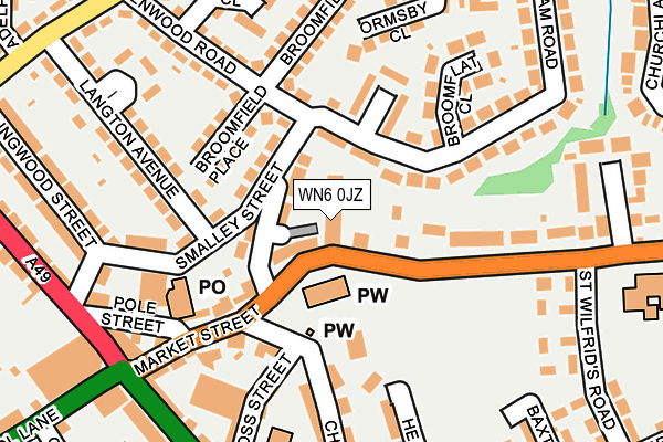 WN6 0JZ map - OS OpenMap – Local (Ordnance Survey)