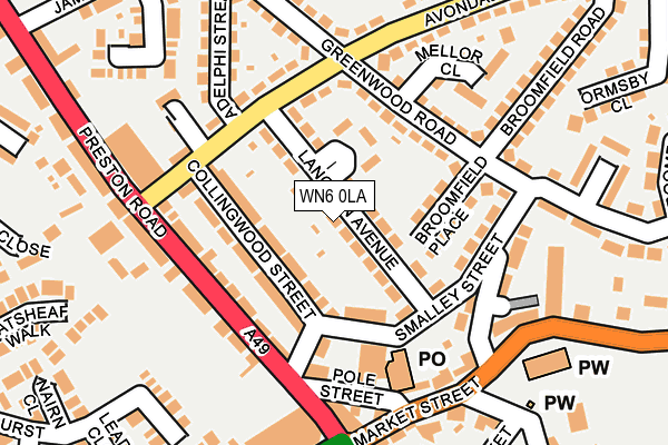 WN6 0LA map - OS OpenMap – Local (Ordnance Survey)