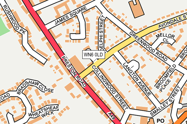 WN6 0LD map - OS OpenMap – Local (Ordnance Survey)