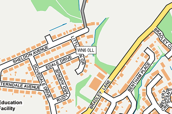 WN6 0LL map - OS OpenMap – Local (Ordnance Survey)