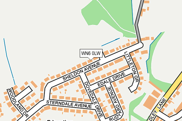 WN6 0LW map - OS OpenMap – Local (Ordnance Survey)