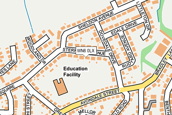 WN6 0LX map - OS OpenMap – Local (Ordnance Survey)