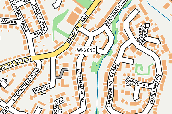 WN6 0NE map - OS OpenMap – Local (Ordnance Survey)