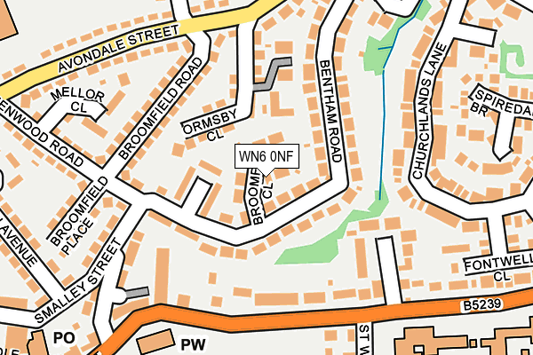 WN6 0NF map - OS OpenMap – Local (Ordnance Survey)