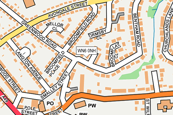 WN6 0NH map - OS OpenMap – Local (Ordnance Survey)