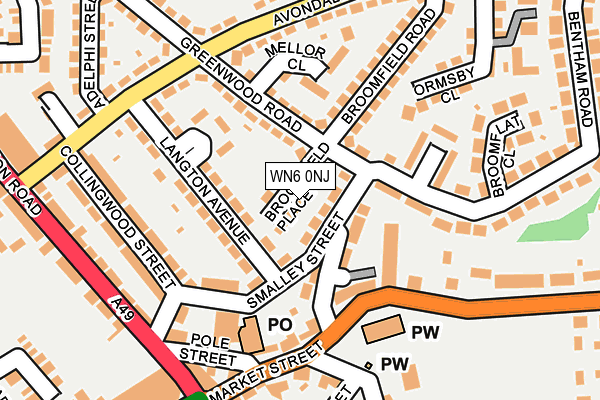 WN6 0NJ map - OS OpenMap – Local (Ordnance Survey)