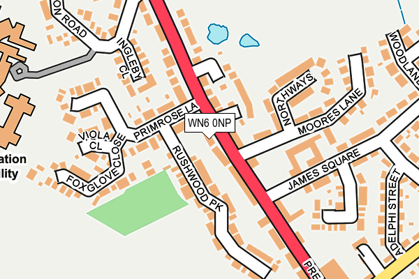 WN6 0NP map - OS OpenMap – Local (Ordnance Survey)