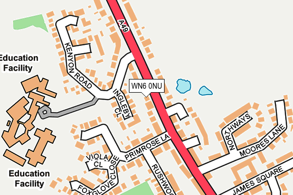 WN6 0NU map - OS OpenMap – Local (Ordnance Survey)