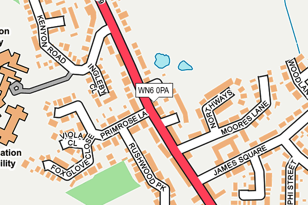 WN6 0PA map - OS OpenMap – Local (Ordnance Survey)