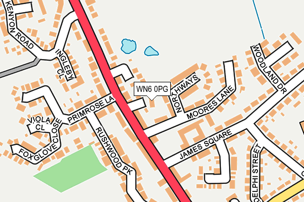 WN6 0PG map - OS OpenMap – Local (Ordnance Survey)