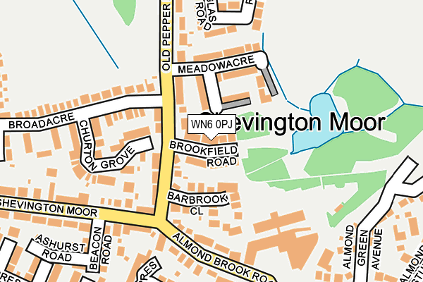 WN6 0PJ map - OS OpenMap – Local (Ordnance Survey)